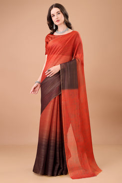 Vibrant & Colourful Weightless Zari Woven Soft Poly Silk Saree with Blouse for those Special Events & Parties