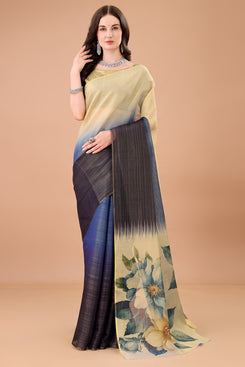 Vibrant & Colourful Weightless Zari Woven Soft Poly Silk Saree with Blouse for those Special Events & Parties