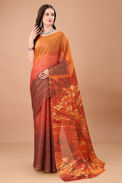 Vibrant & Colourful Weightless Zari Woven Soft Poly Silk Saree with Blouse for those Special Events & Parties