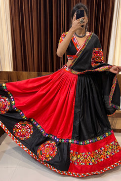 Navratri Special Admyrin Pure Cotton Silk Heavy Lehenga Choli