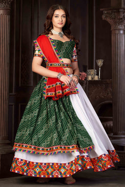 Navratri Special Admyrin Crepe and Cotton SIlk Embroidered Heavy Lehenga Choli