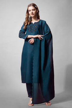 Admyrin Trendy Elementary Designer Cotton Blend Readymade Salwar Suit