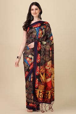 Admyrin Assam Silk Traditional Function Wear Printed Saree with Blouse Piece