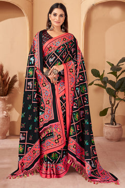 Admyrin Pashmina Traditional Functions Wear Digitally Printed Saree with Shawl