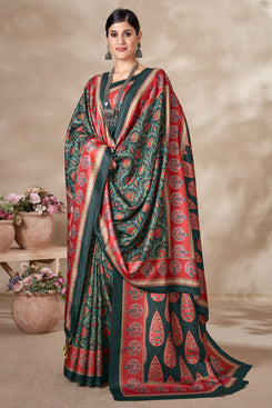 Admyrin Pashmina Traditional Functions Wear Digitally Printed Saree with Shawl