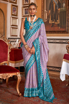 Admyrin Soft Silk Festival Wear Printed Saree with Blouse Piece