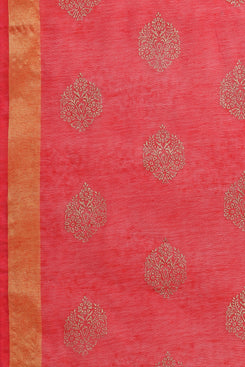 Bhelpuri Red Linen Tissue Golden Printing Fancy Dupatta