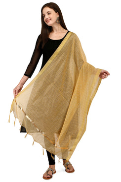 Admyrin Beige Cotton Printed Fancy Dupatta