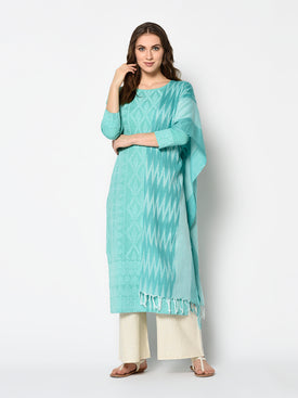 Bhelpuri Firozi rama Pure Cotton Woven Designer Party Wear Salwar Suit